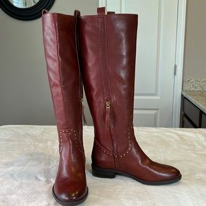 Closet Closing Sale! SAM EDELMAN Prina Knee High Studded Riding Boots Size 6W